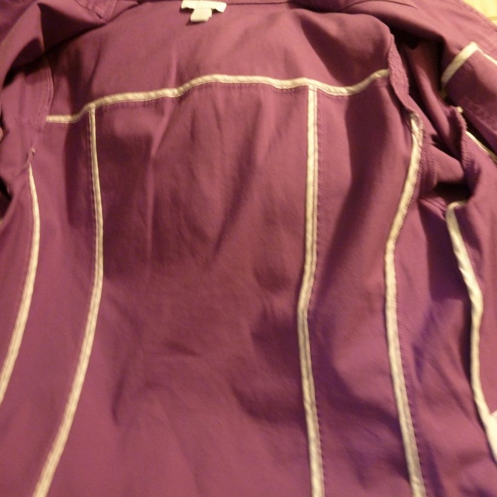 NEW Brigth Violet Corduroy Button-Down Jacket - Picture 7 of 11